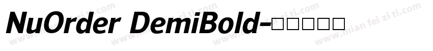 NuOrder DemiBold字体转换